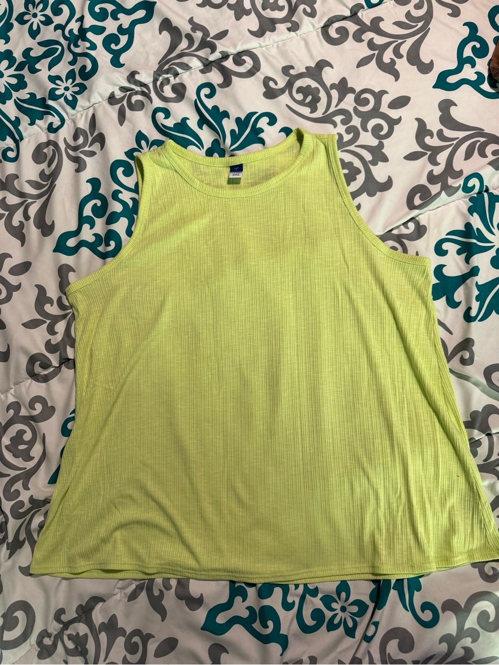 Old Navy Neon Lime Ribbed Tank Top